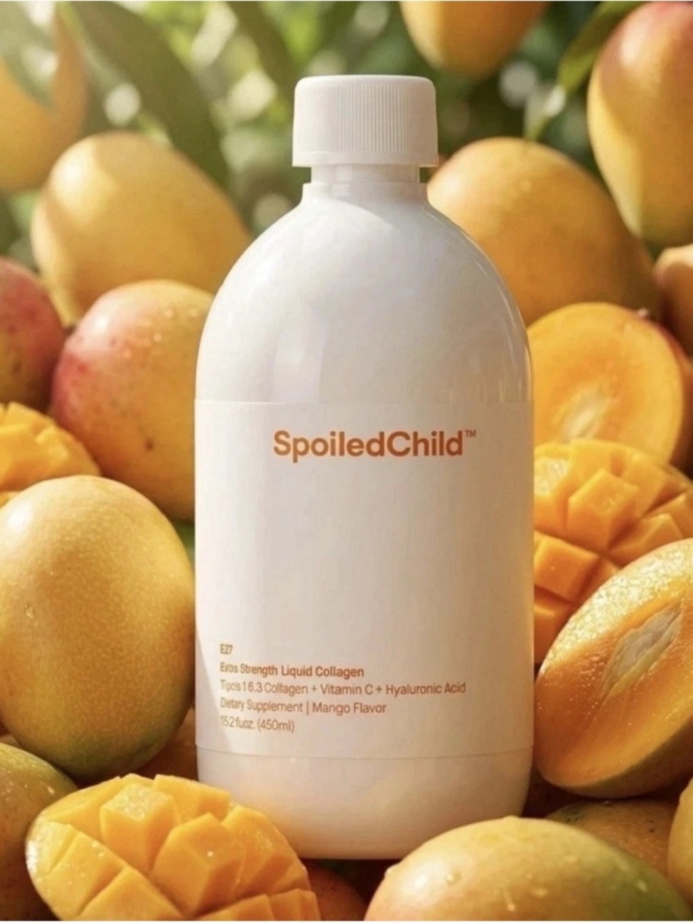 SpoiledChild Mango Liquid Collagen – White Bottle